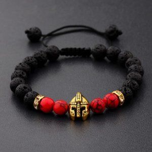 Lava Scrap Stone Gladiator Helmet Bracelet